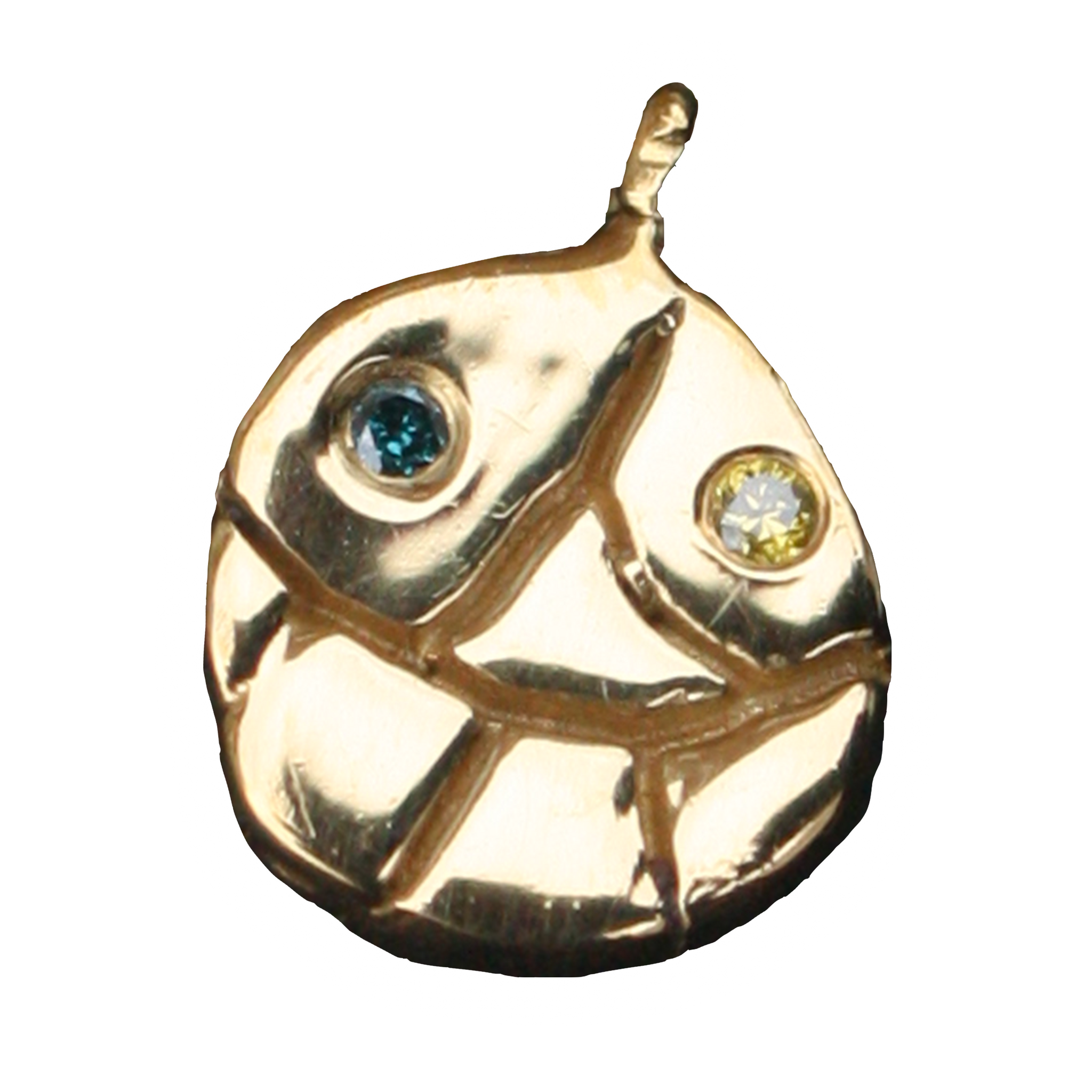 cheese pendant gold