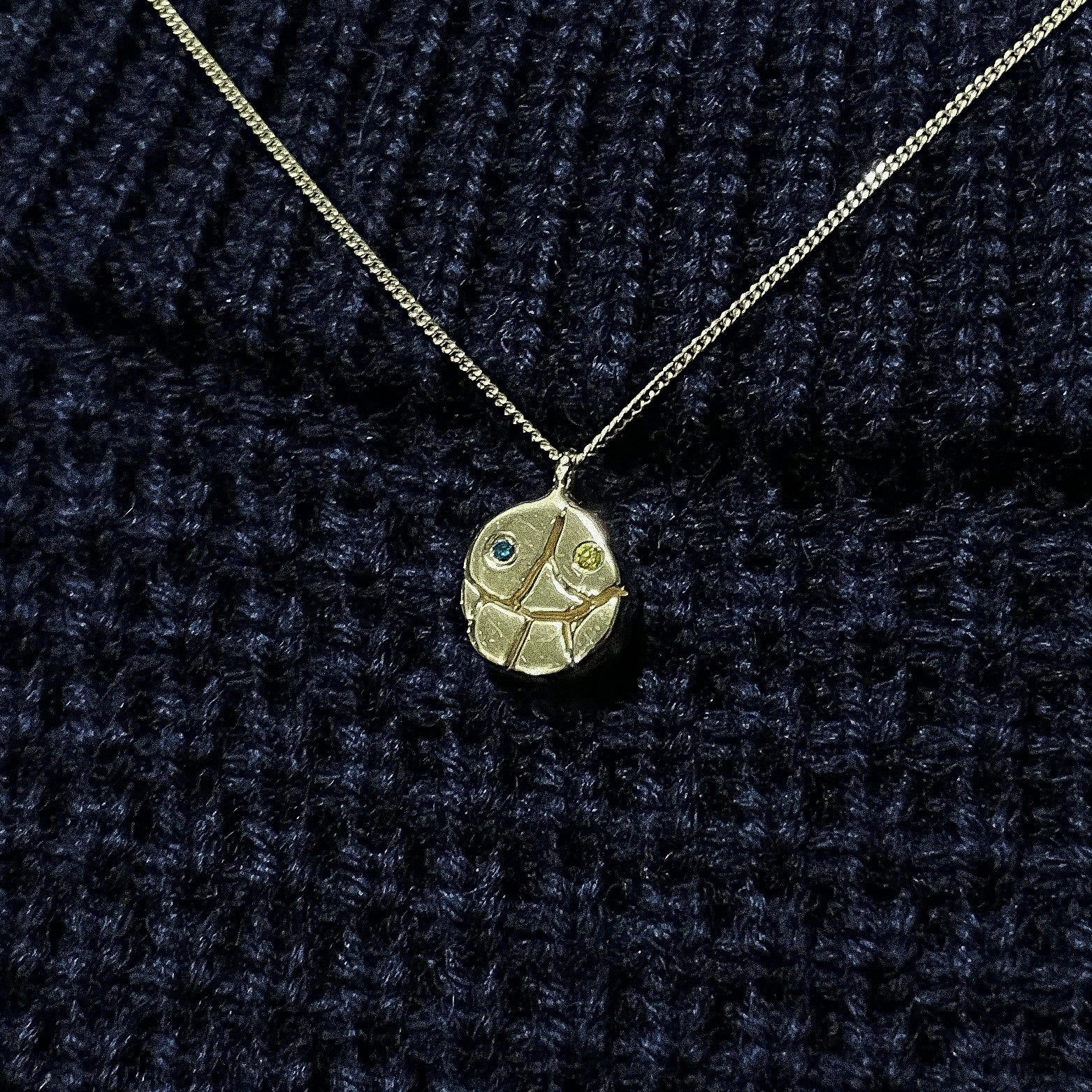 cheese pendant gold