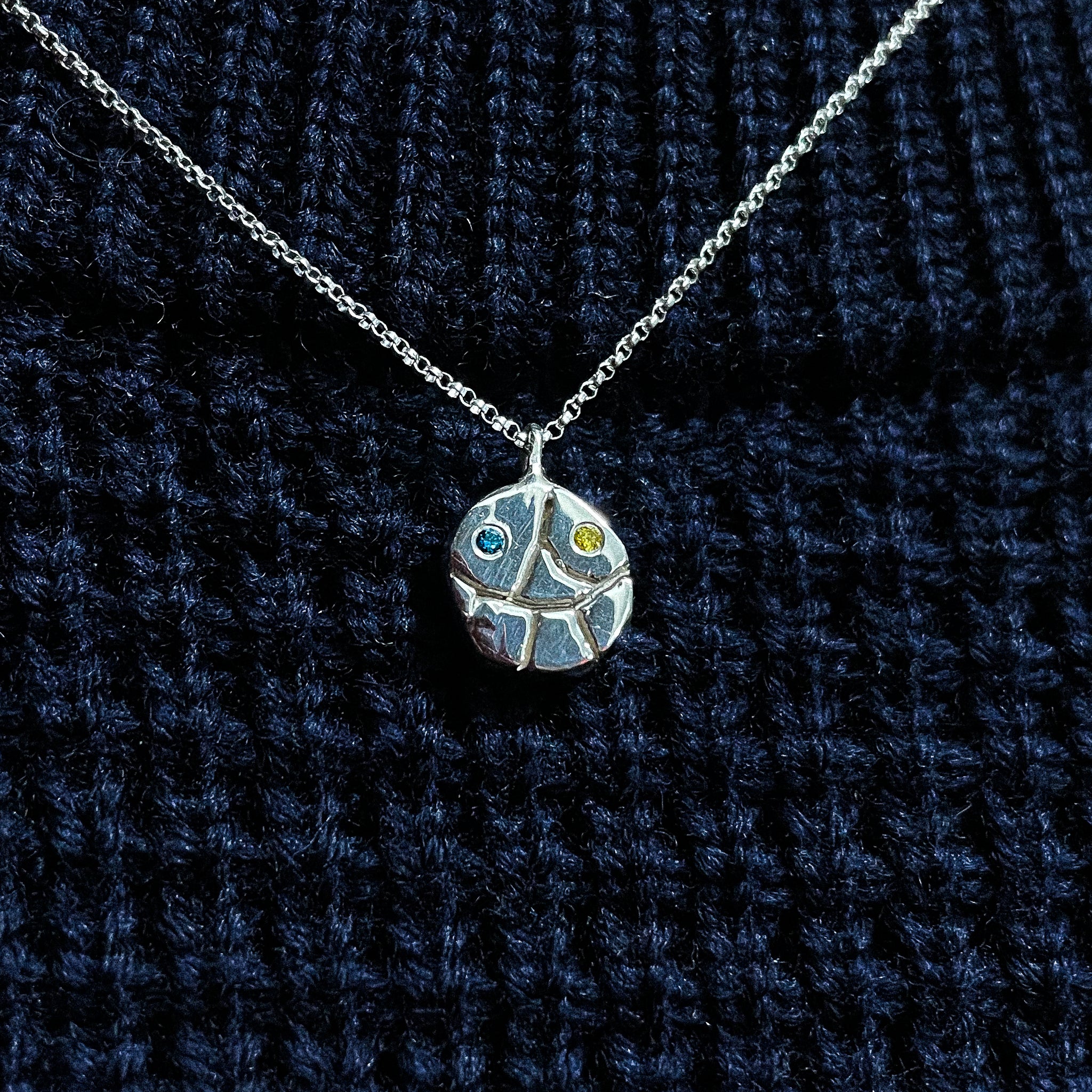 cheese pendant 925 silver
